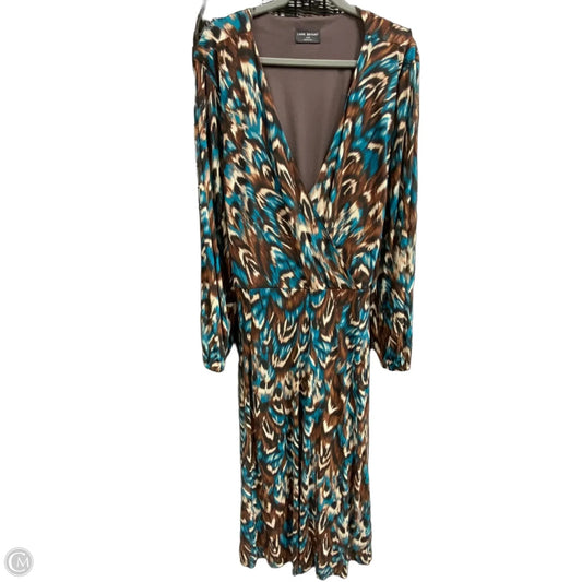 Dress Casual Maxi By Lane Bryant In Brown & Green, Size: 4x