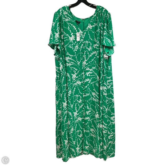 Dress Casual Maxi By Talbots In Green, Size: 3x