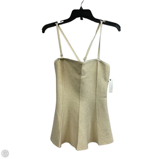 Top Sleeveless By Anthropologie In Gold, Size: L