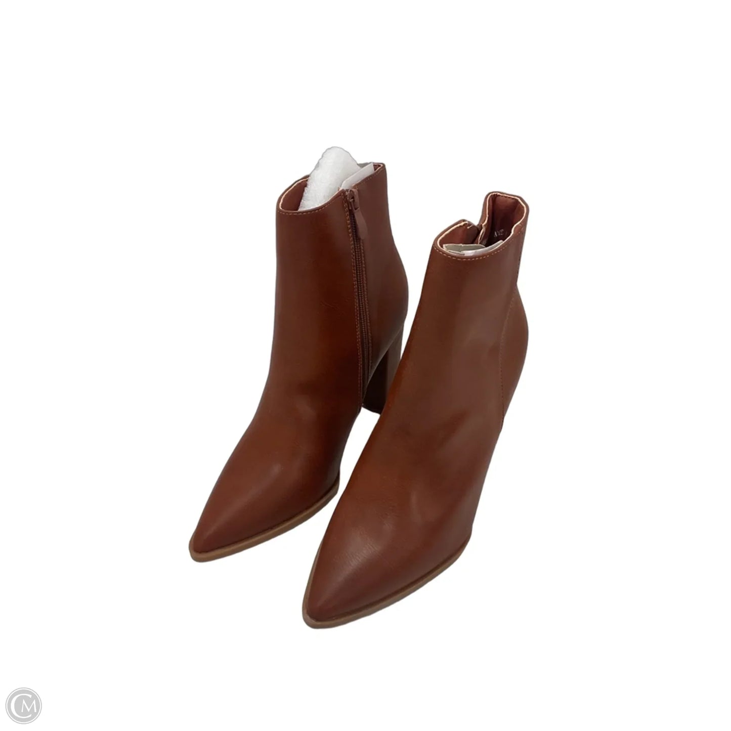Boots Ankle Heels By Cmc In Brown, Size: 9