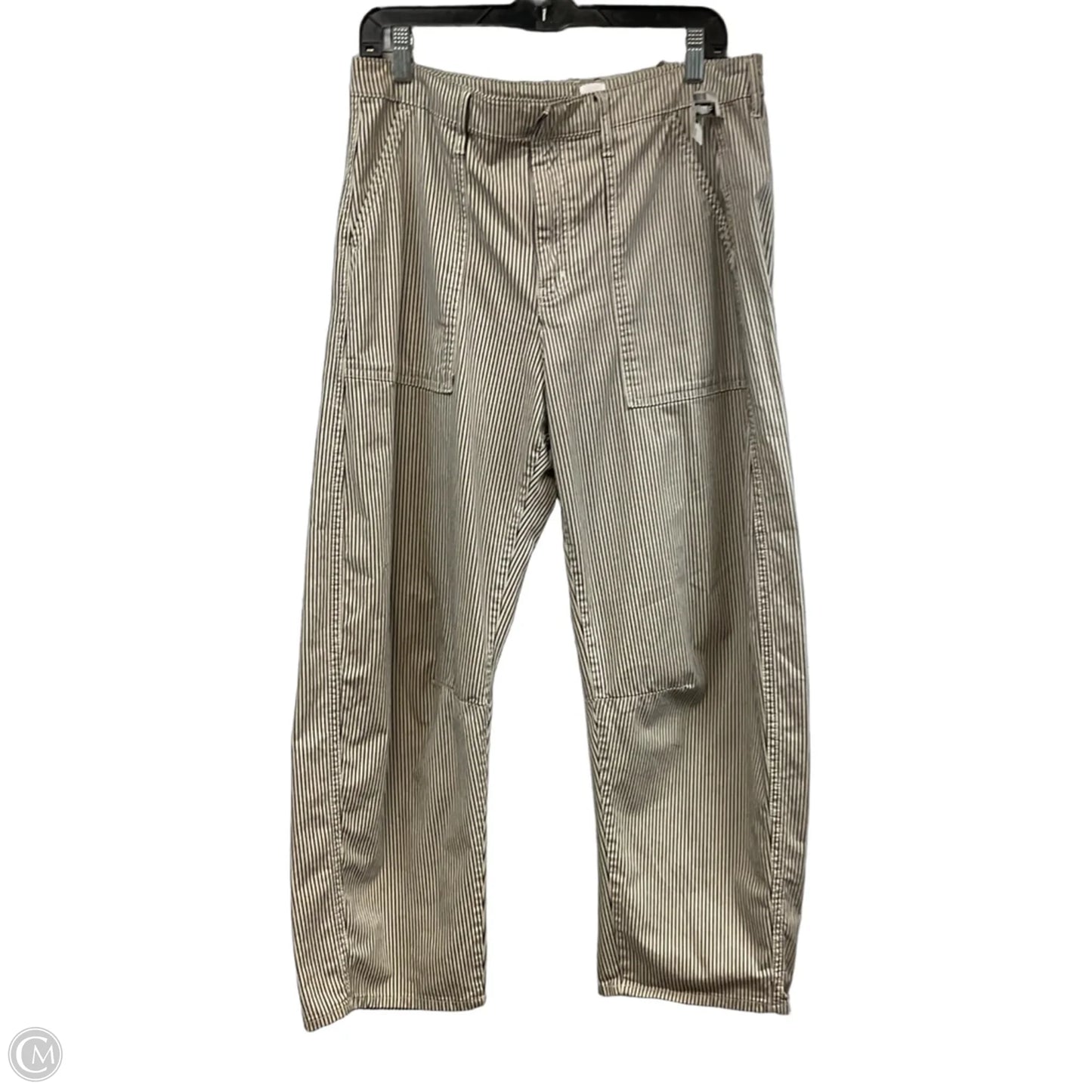 Pants Barrel Leg By Gap In Cream & Blue, Size: 12