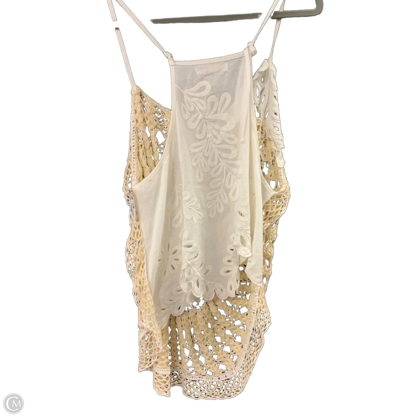 Blouse Sleeveless By Anthropologie In Cream, Size: Xl