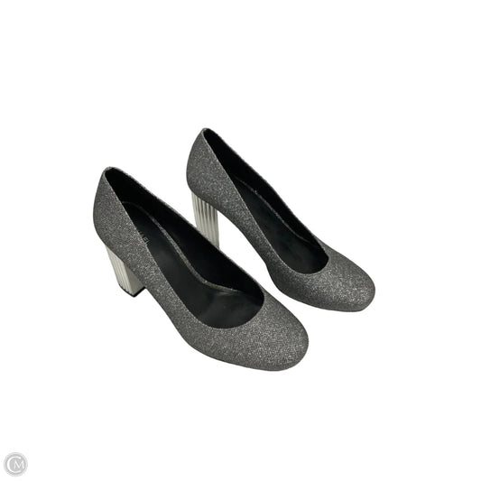 Shoes Heels Block By Michael By Michael Kors In Silver, Size: 9