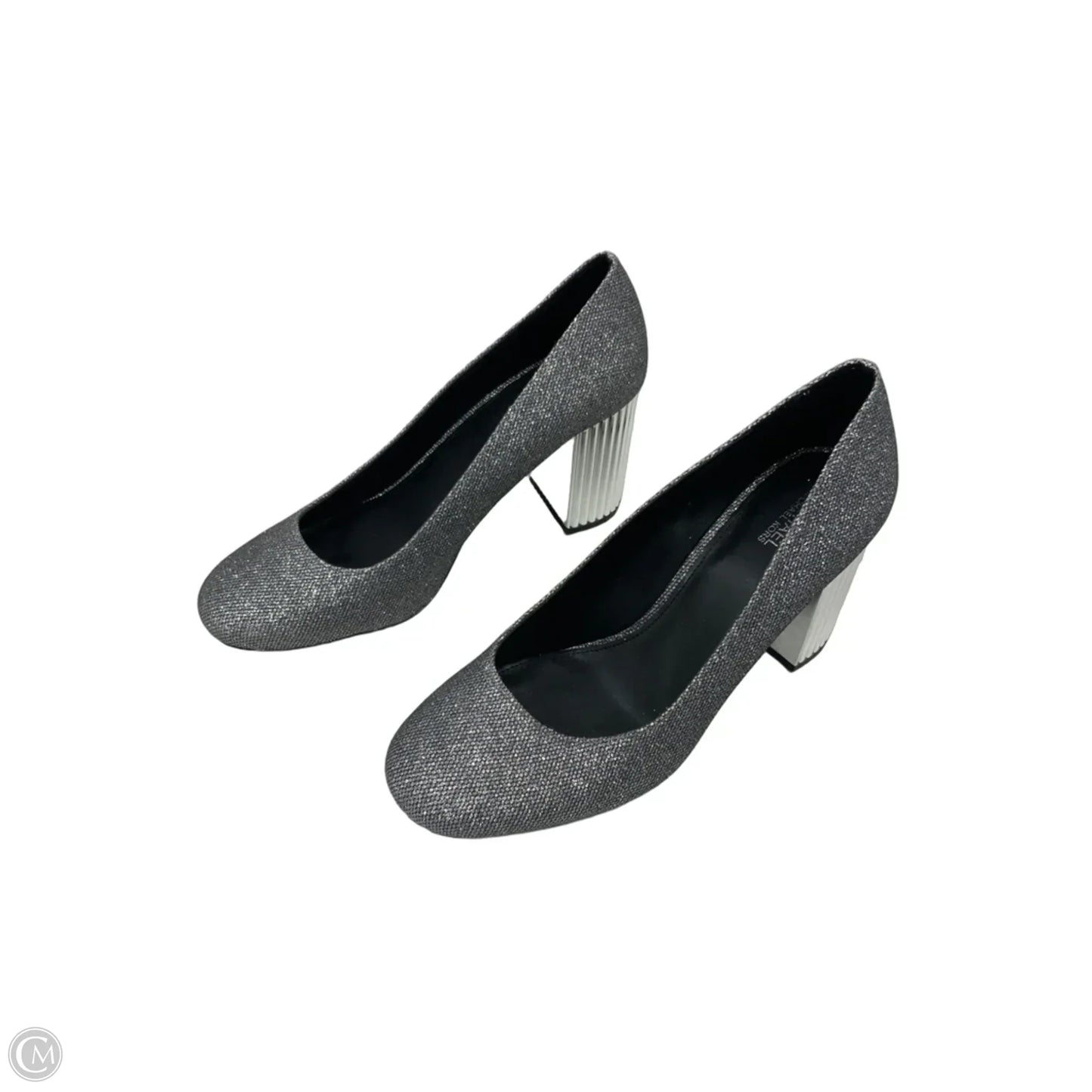 Shoes Heels Block By Michael By Michael Kors In Silver, Size: 9