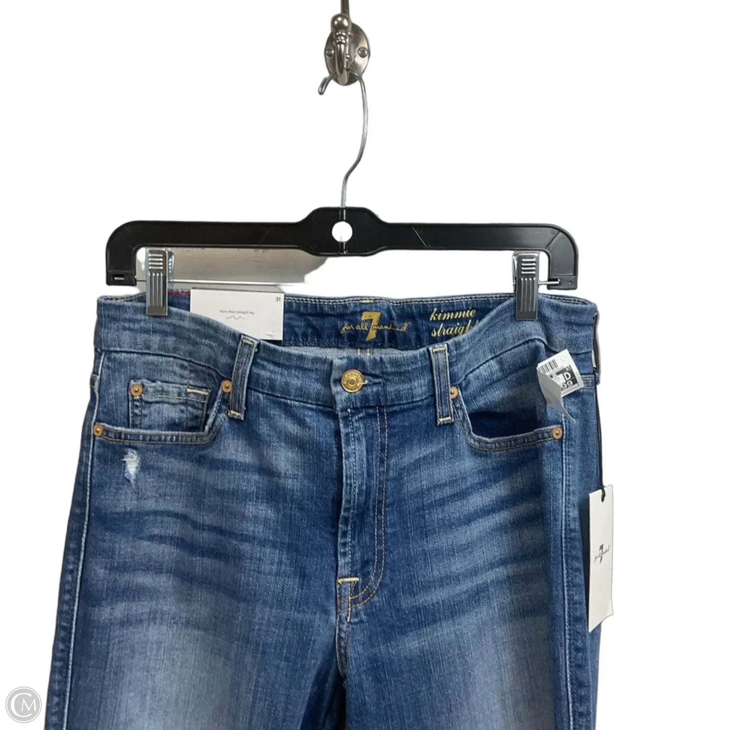 Jeans Straight By 7 For All Mankind In Blue, Size: 12