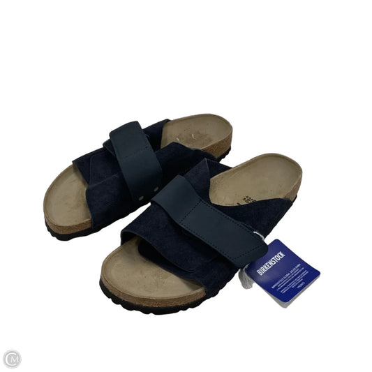 Sandals Flats By Birkenstock In Navy, Size: 9