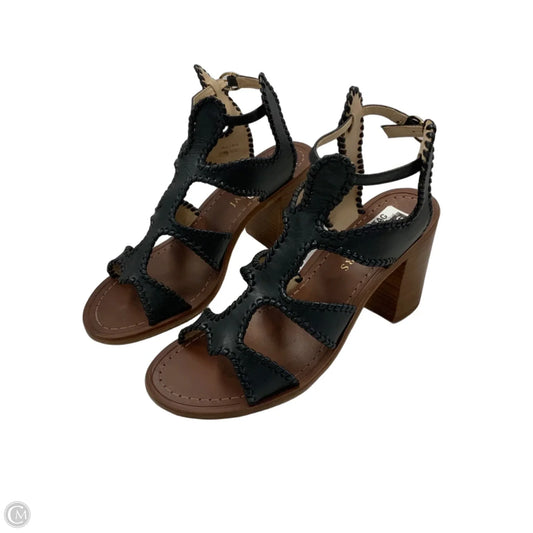 Sandals Heels Block By Jack Rogers In Black, Size: 9