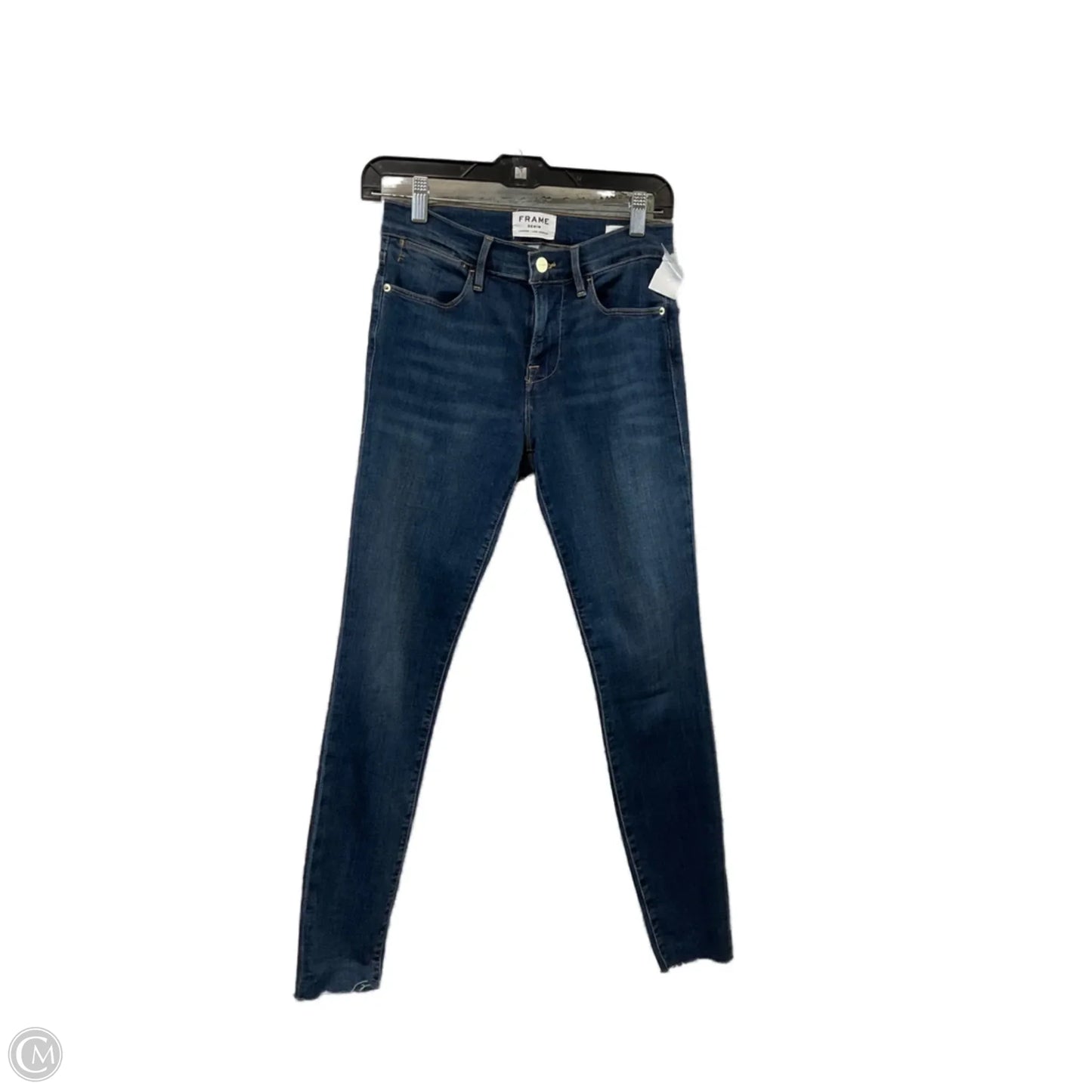 Jeans Skinny By Frame In Blue Denim, Size: 4