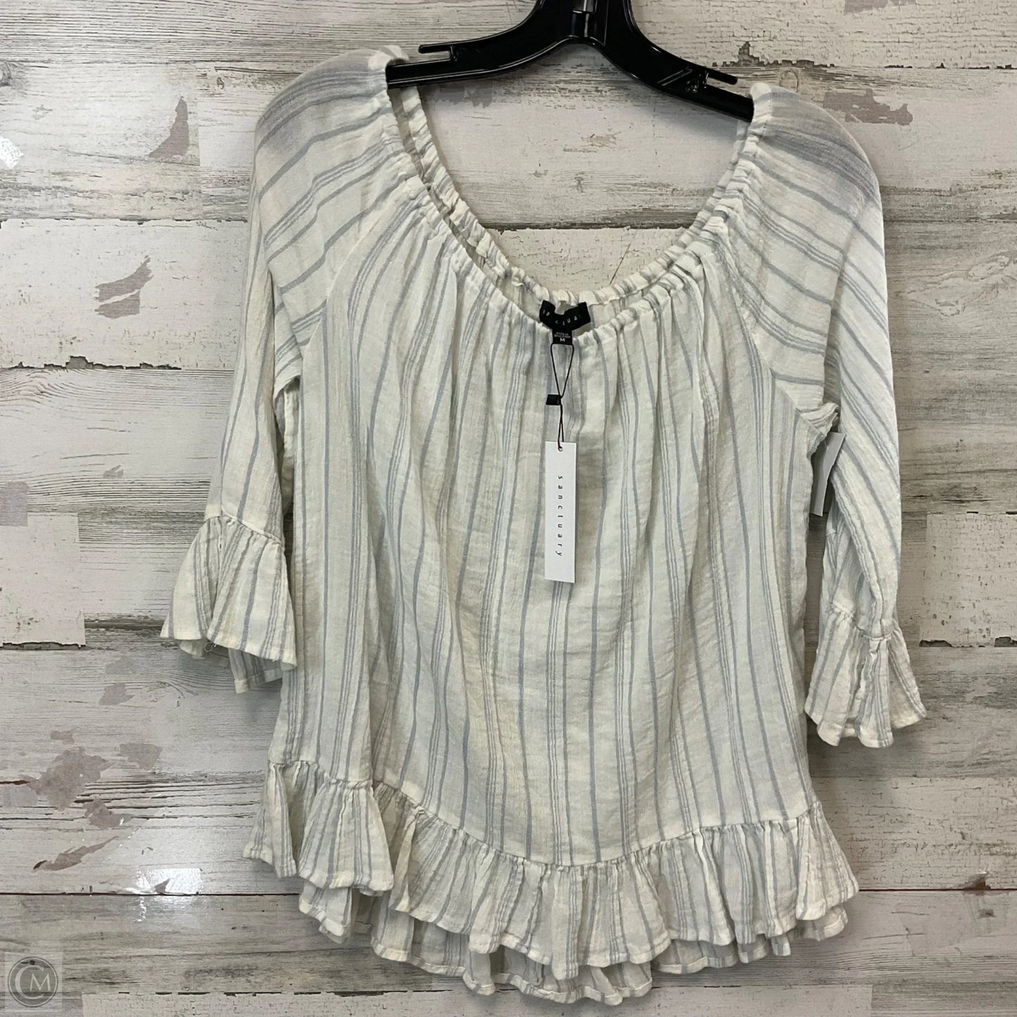 Top 3/4 Sleeve By Sanctuary In Cream, Size: M