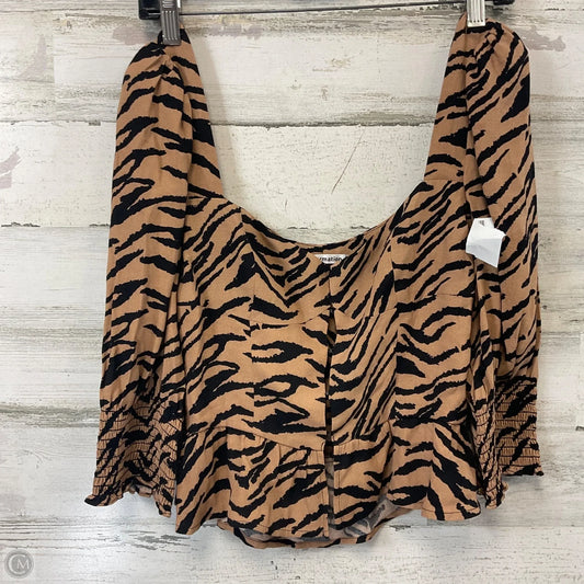 Top 3/4 Sleeve By Reformation In Brown, Size: Xs