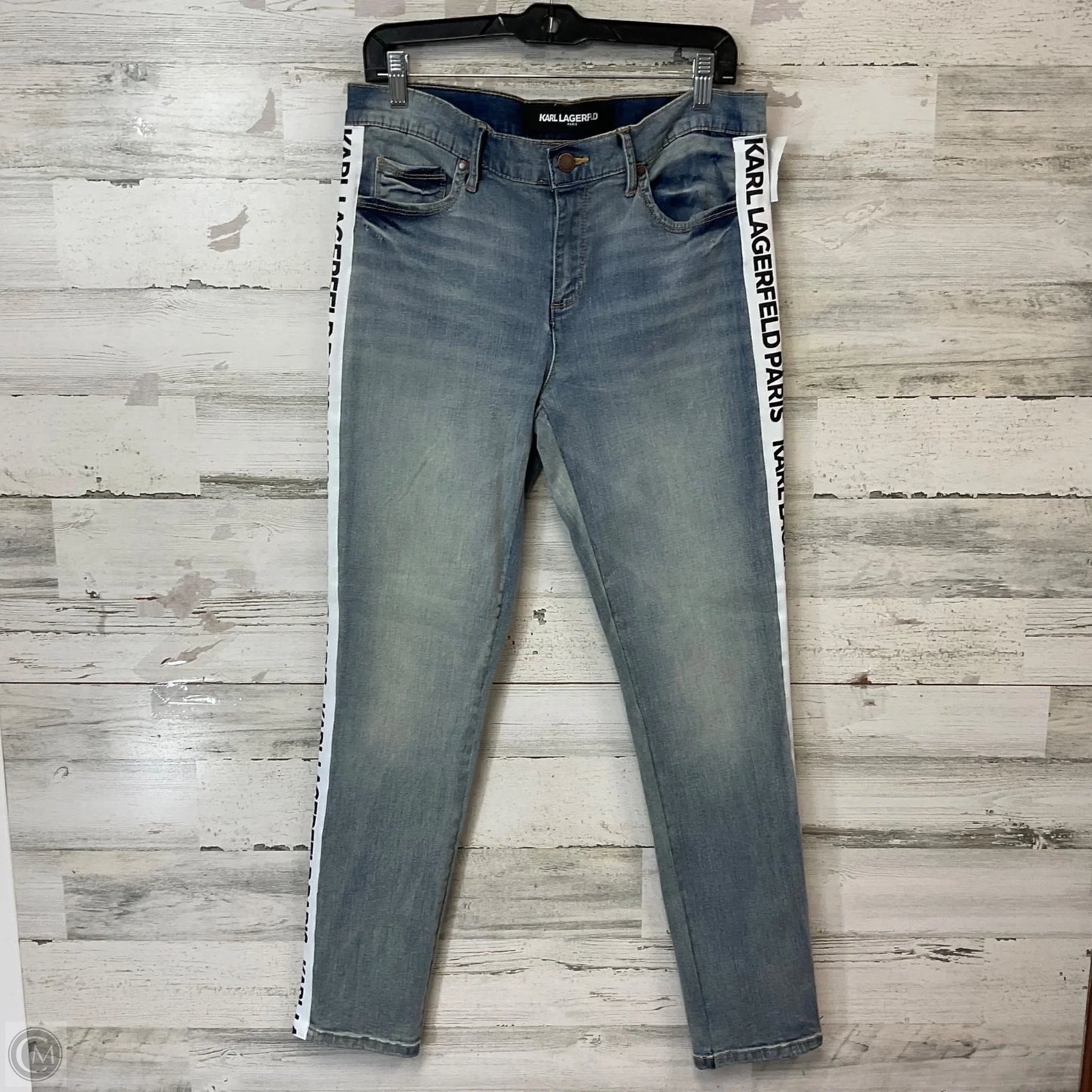 Jeans Straight By Karl Lagerfeld In Blue Denim, Size: 10