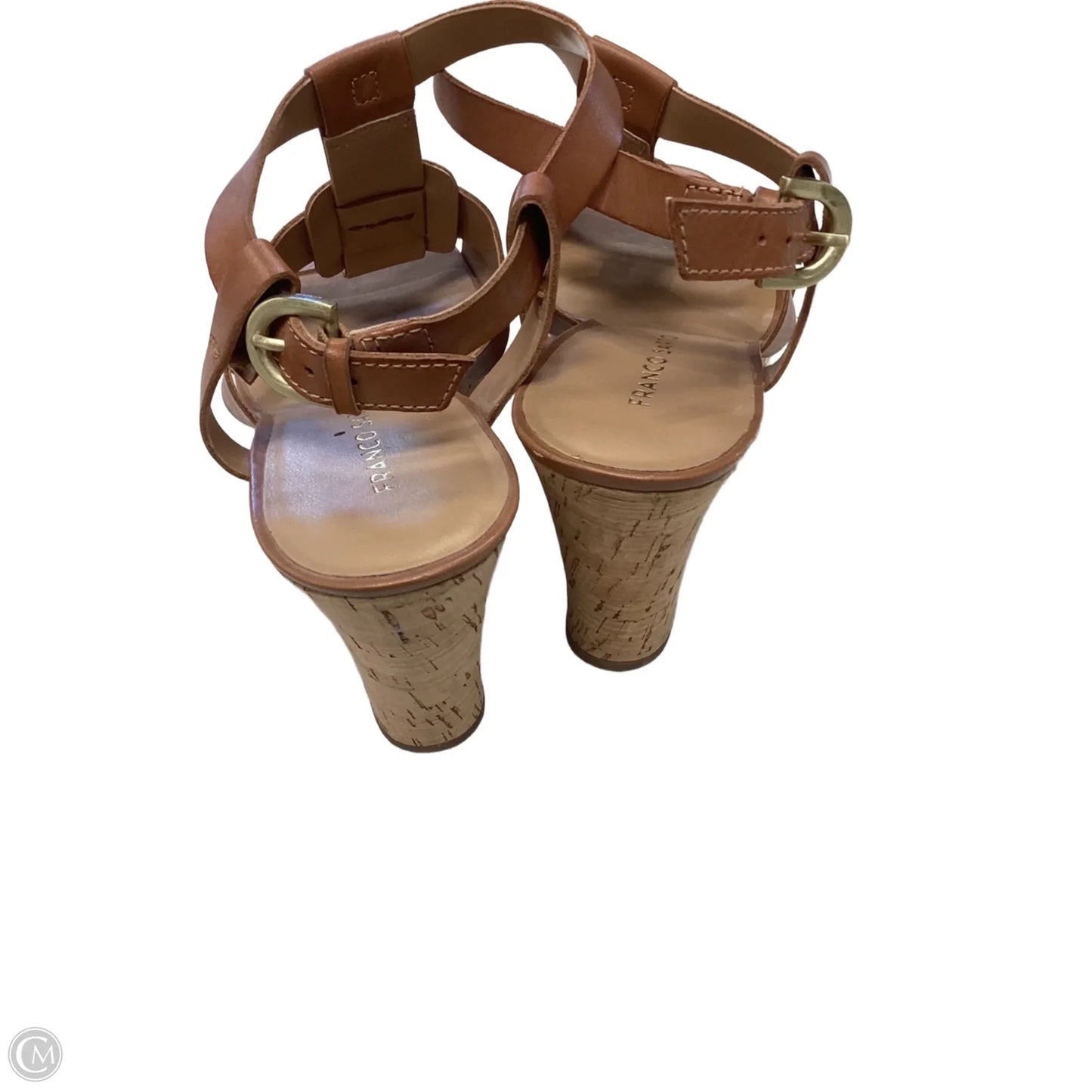 Sandals Heels Wedge By Franco Sarto In Brown, Size: 10