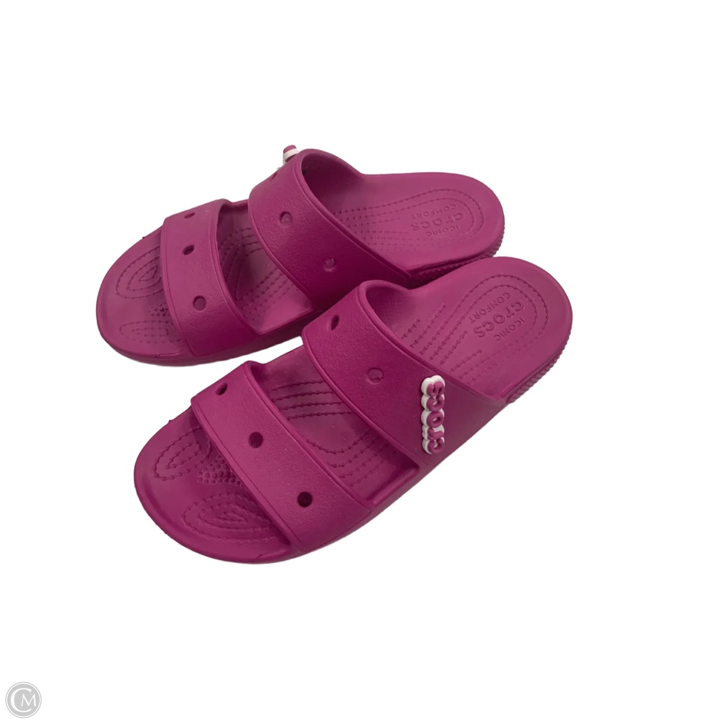 Sandals Flats By Crocs In Pink, Size: 7