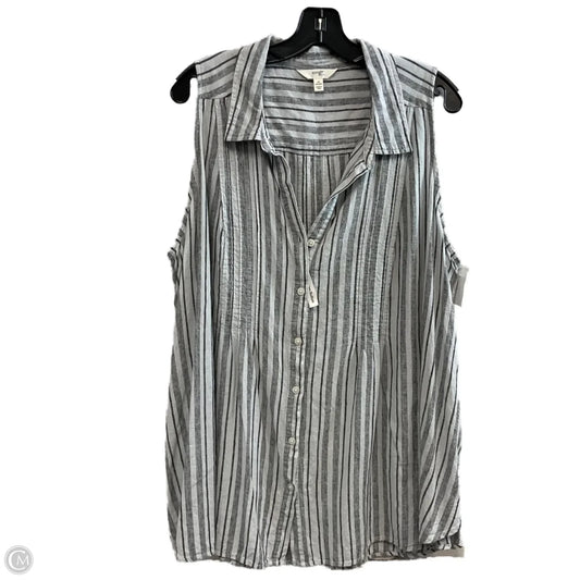 Top Sleeveless By Terra & Sky In Black, Size: 1x