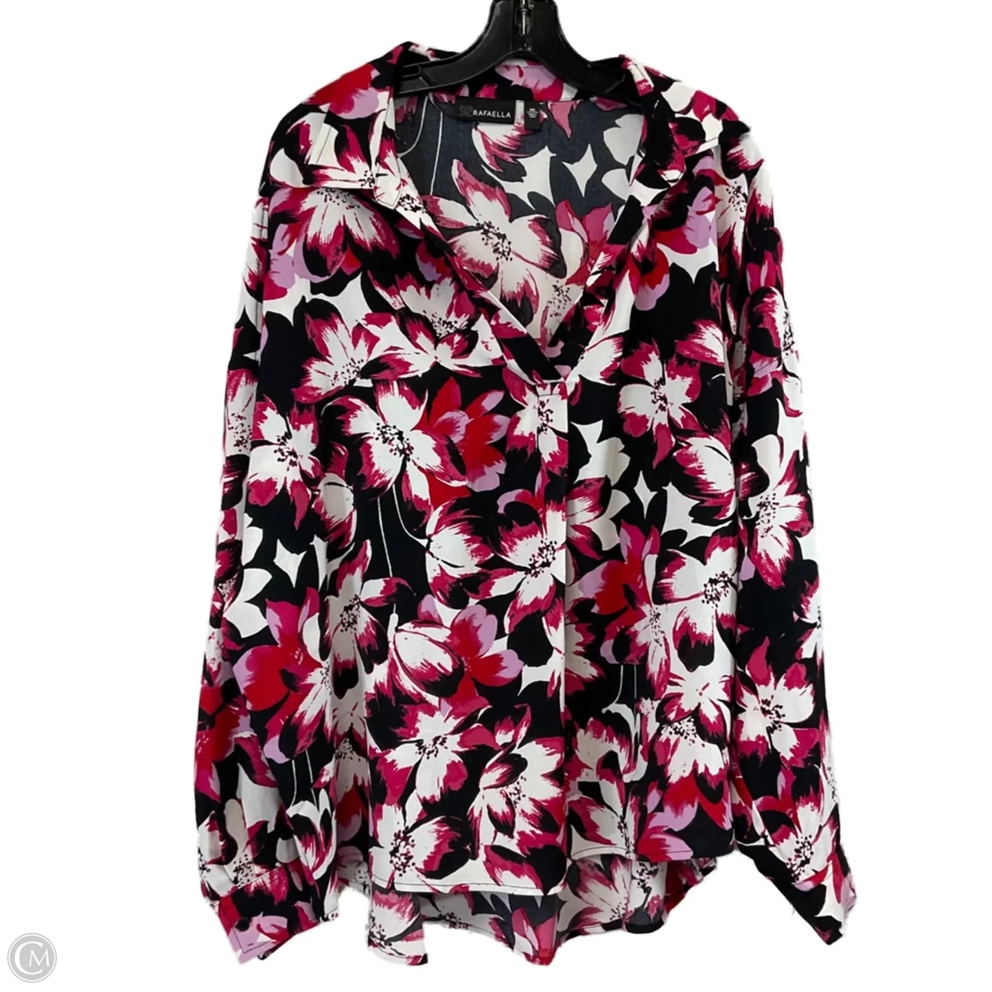 Top Long Sleeve By Rafaella In Pink, Size: Xxl
