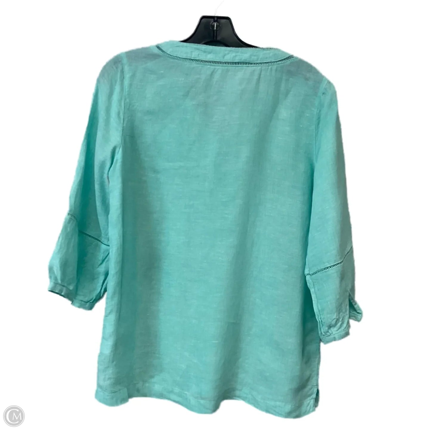 Top 3/4 Sleeve By Joie In Green, Size: S