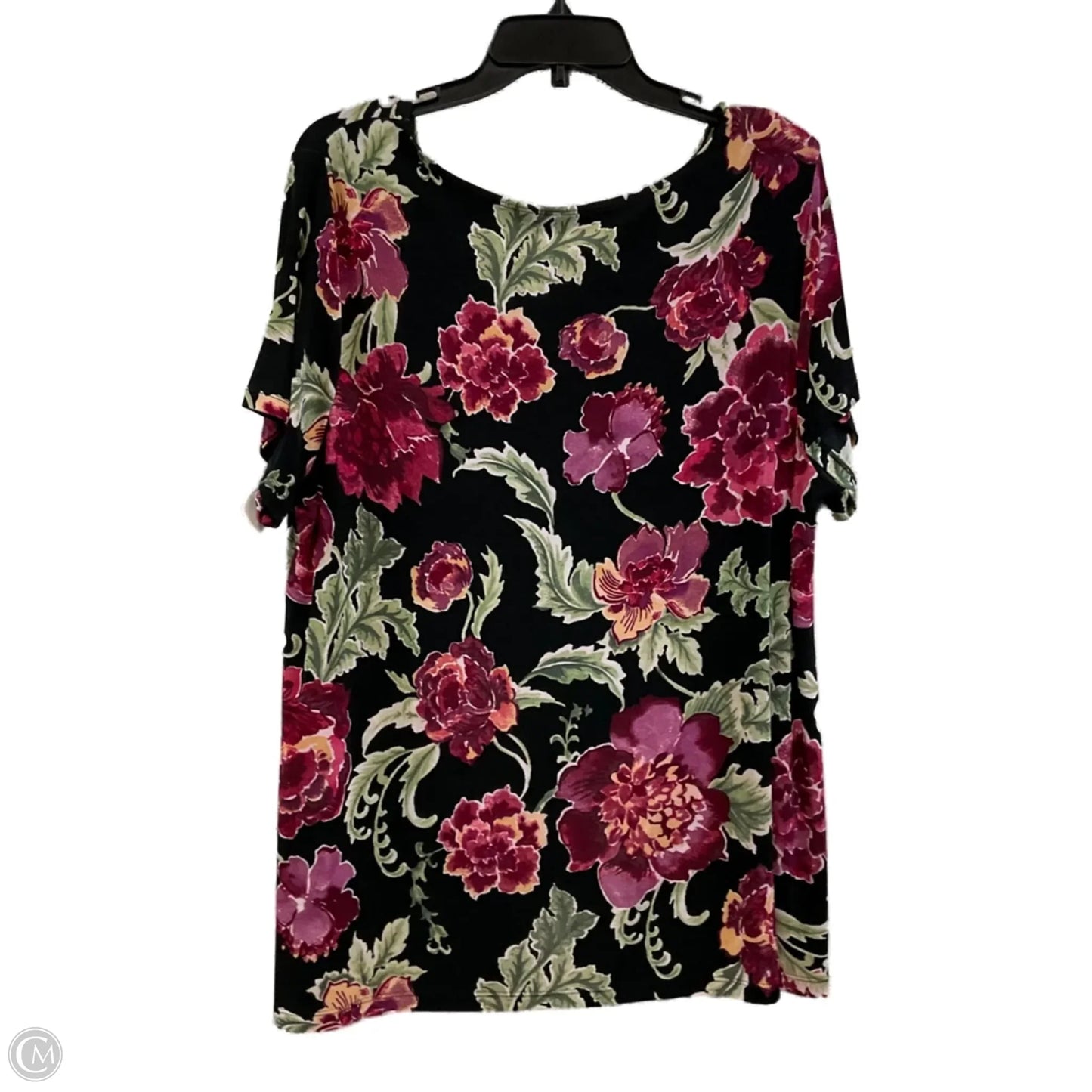 Top Short Sleeve By Chicos In Black, Size: Xl