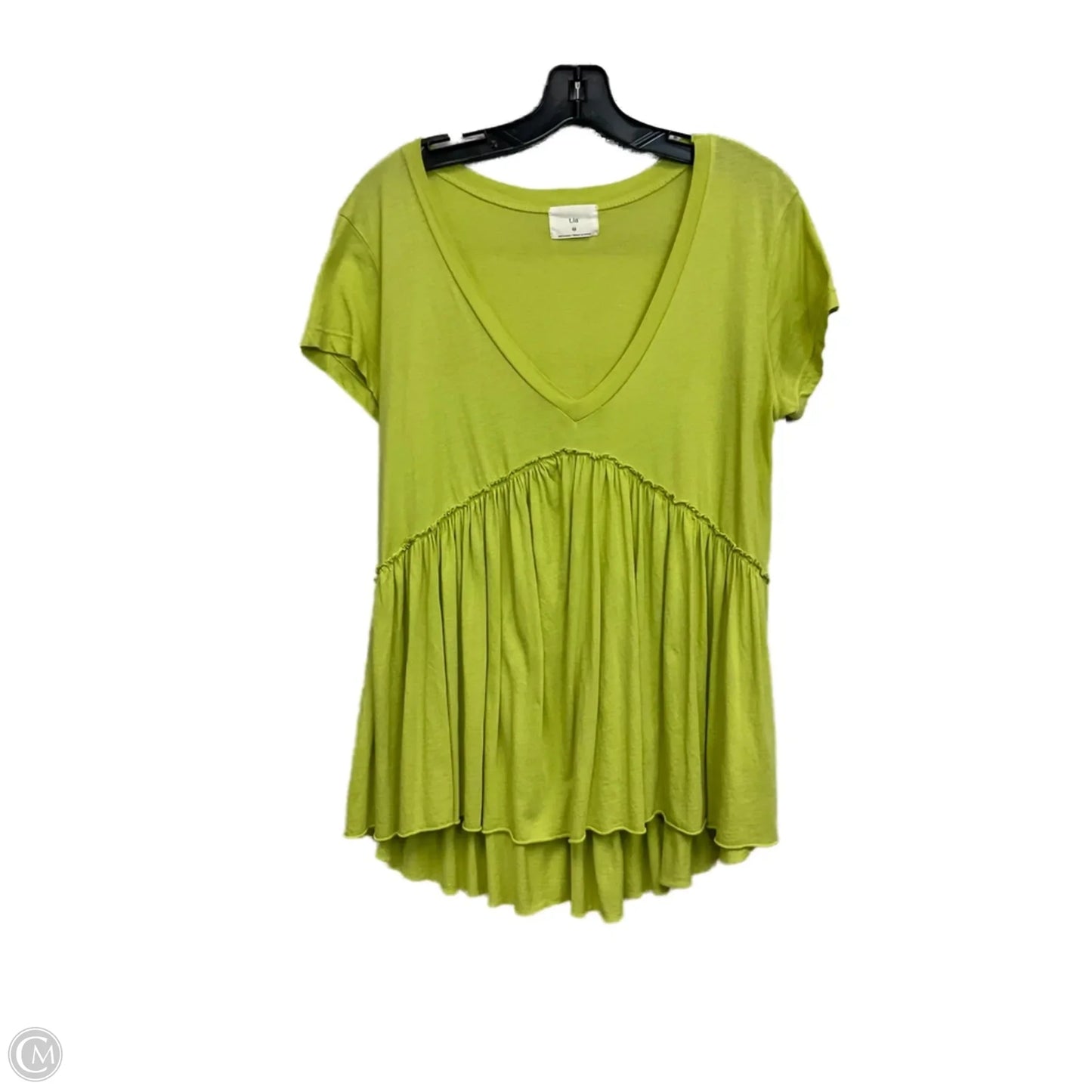 Top Short Sleeve Basic By Anthropologie In Green, Size: Xs