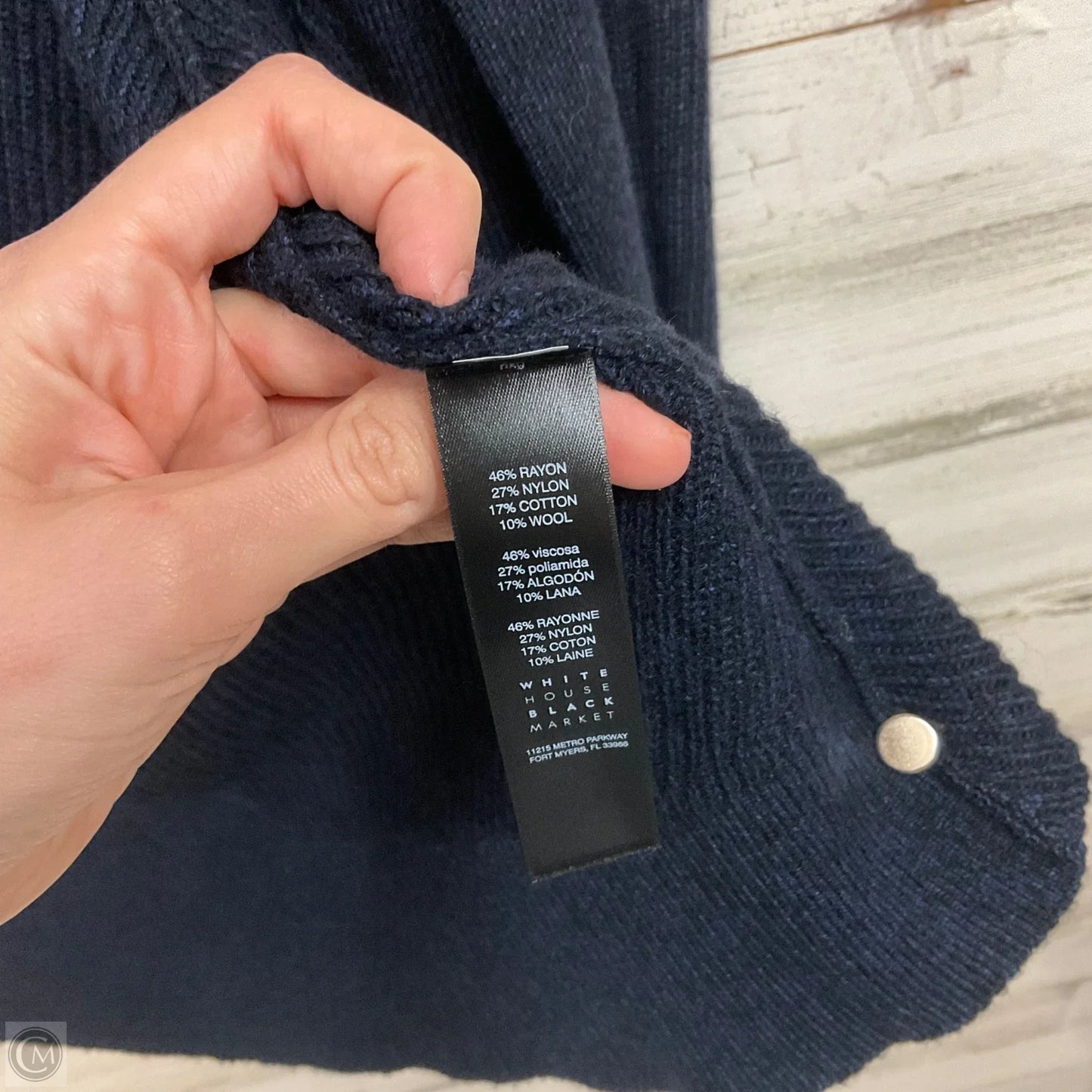 Sweater Cardigan By White House Black Market In Blue, Size: Xs