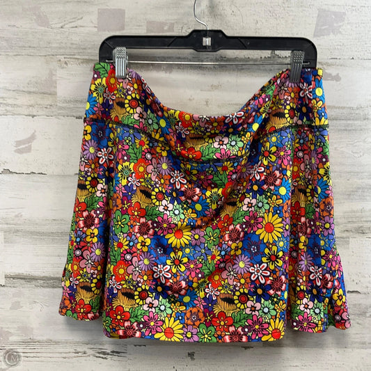 Skort By FULBELLE In Floral Print, Size: 2x