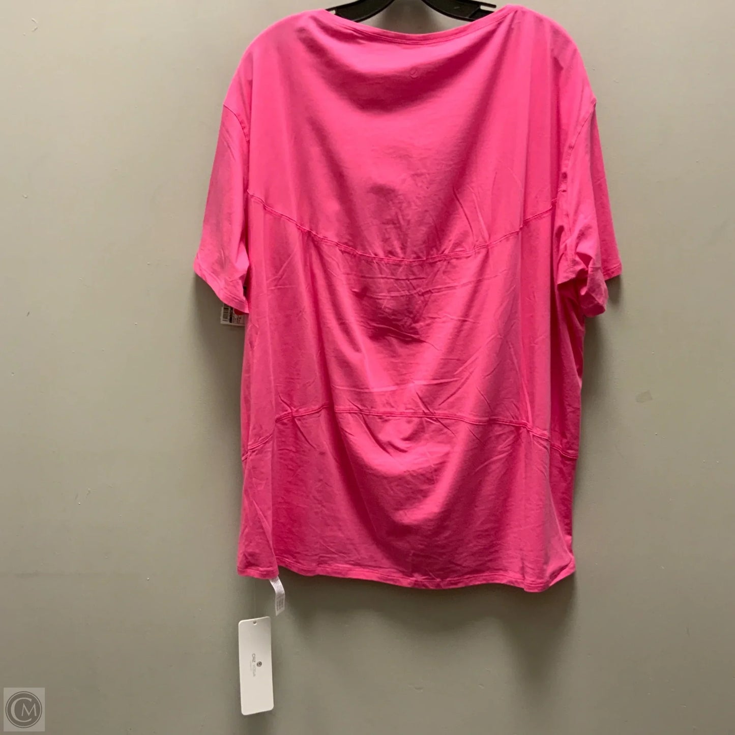 Athletic Top Short Sleeve By CRZ Yoga  In Pink, Size: Xl