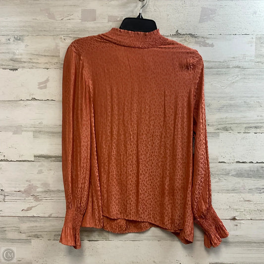 Top Long Sleeve By She + Sky In Orange, Size: S