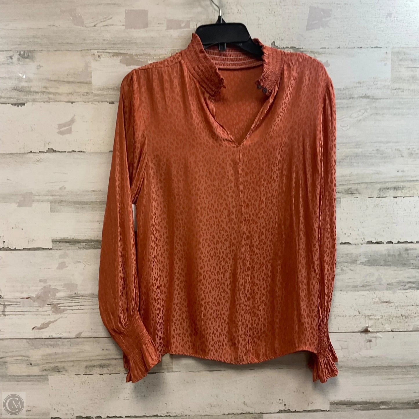 Top Long Sleeve By She + Sky In Orange, Size: S