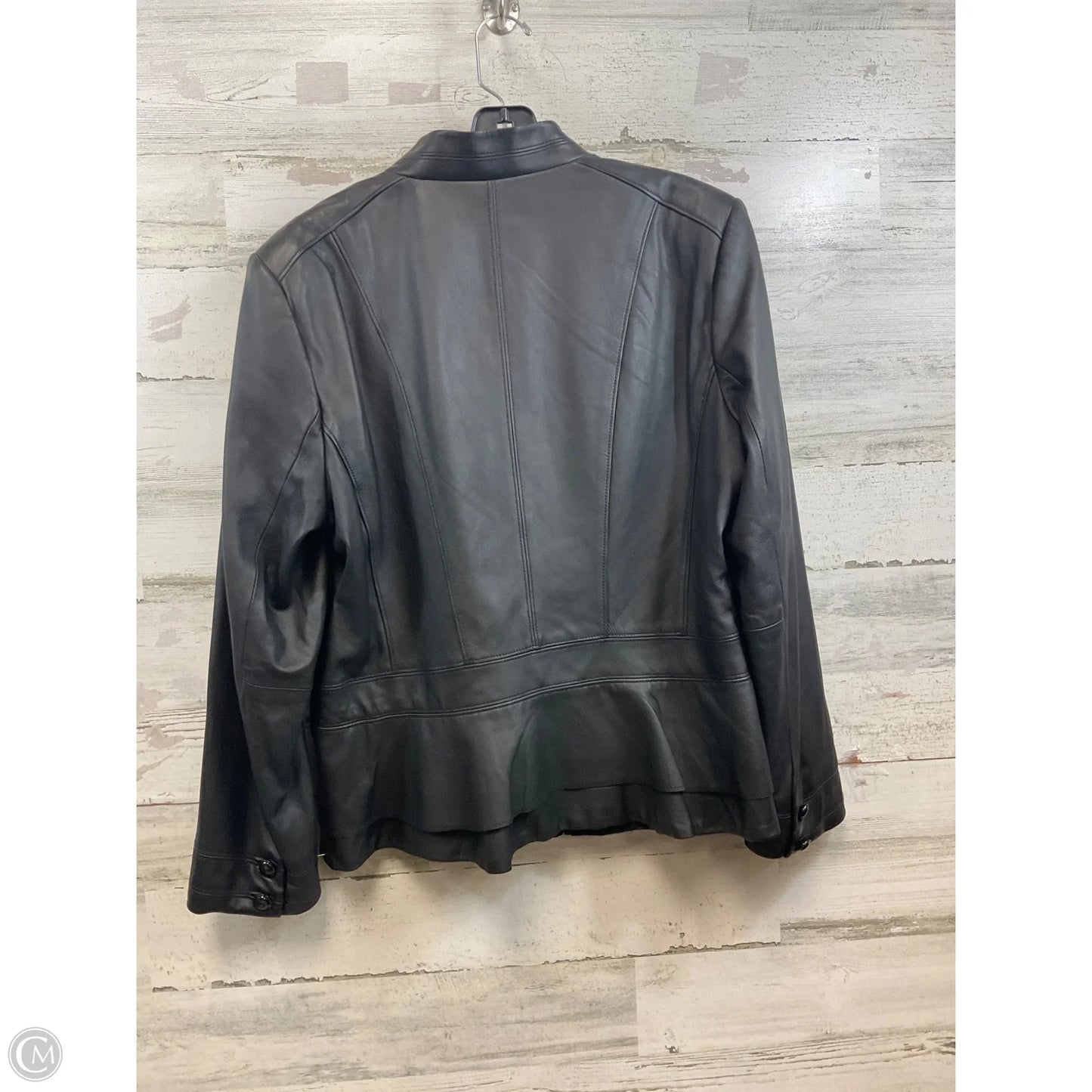 Jacket Moto Leather By White House Black Market In Black, Size: Xl