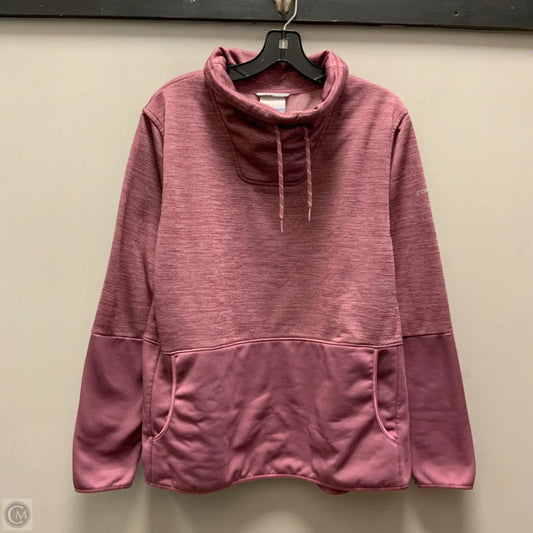 Athletic Top Long Sleeve Collar By Columbia In Maroon, Size: Xl