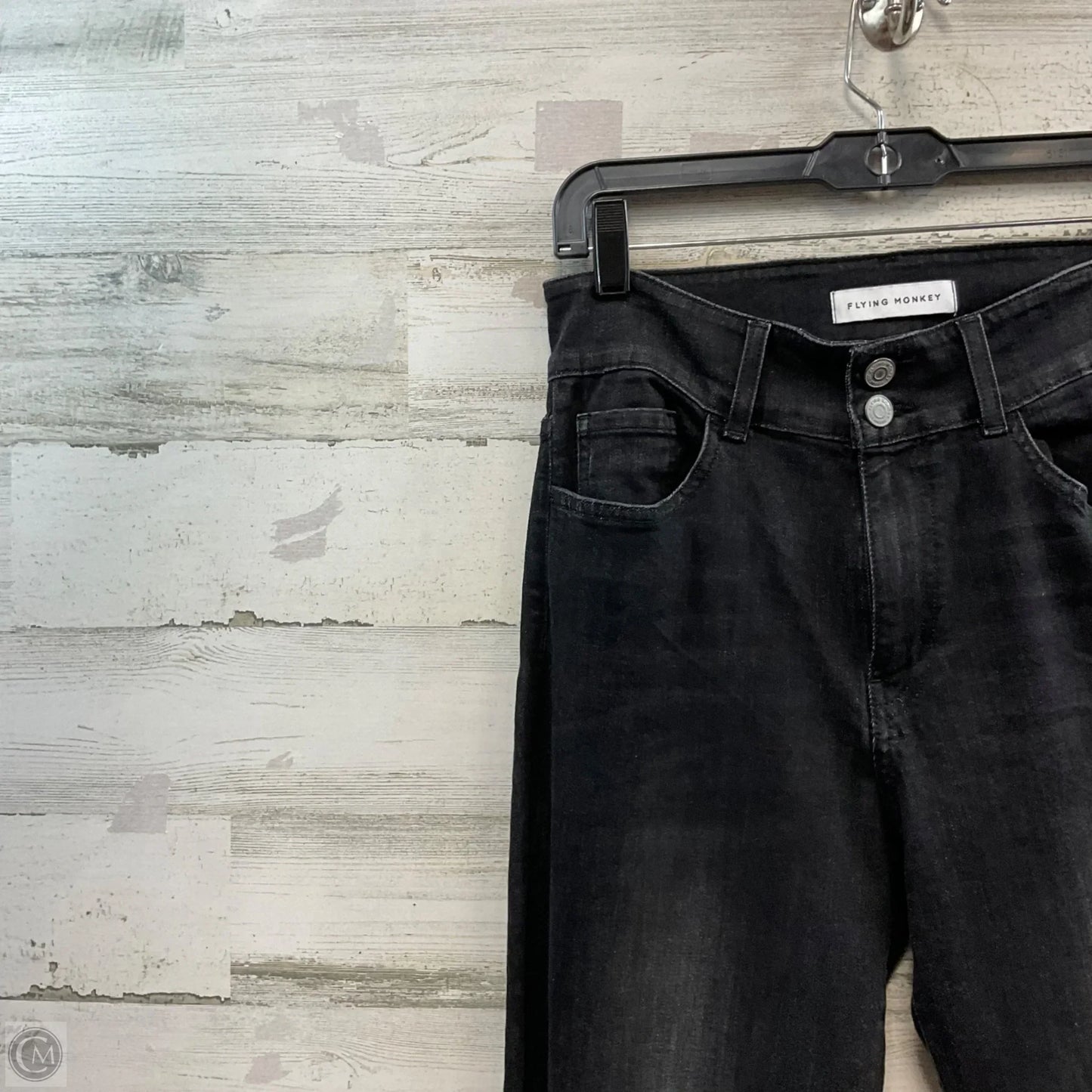 Jeans Straight By Flying Monkey In Black Denim, Size: 8