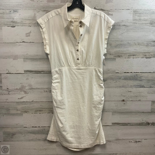 Dress Casual Midi By Anthropologie In Cream, Size: M