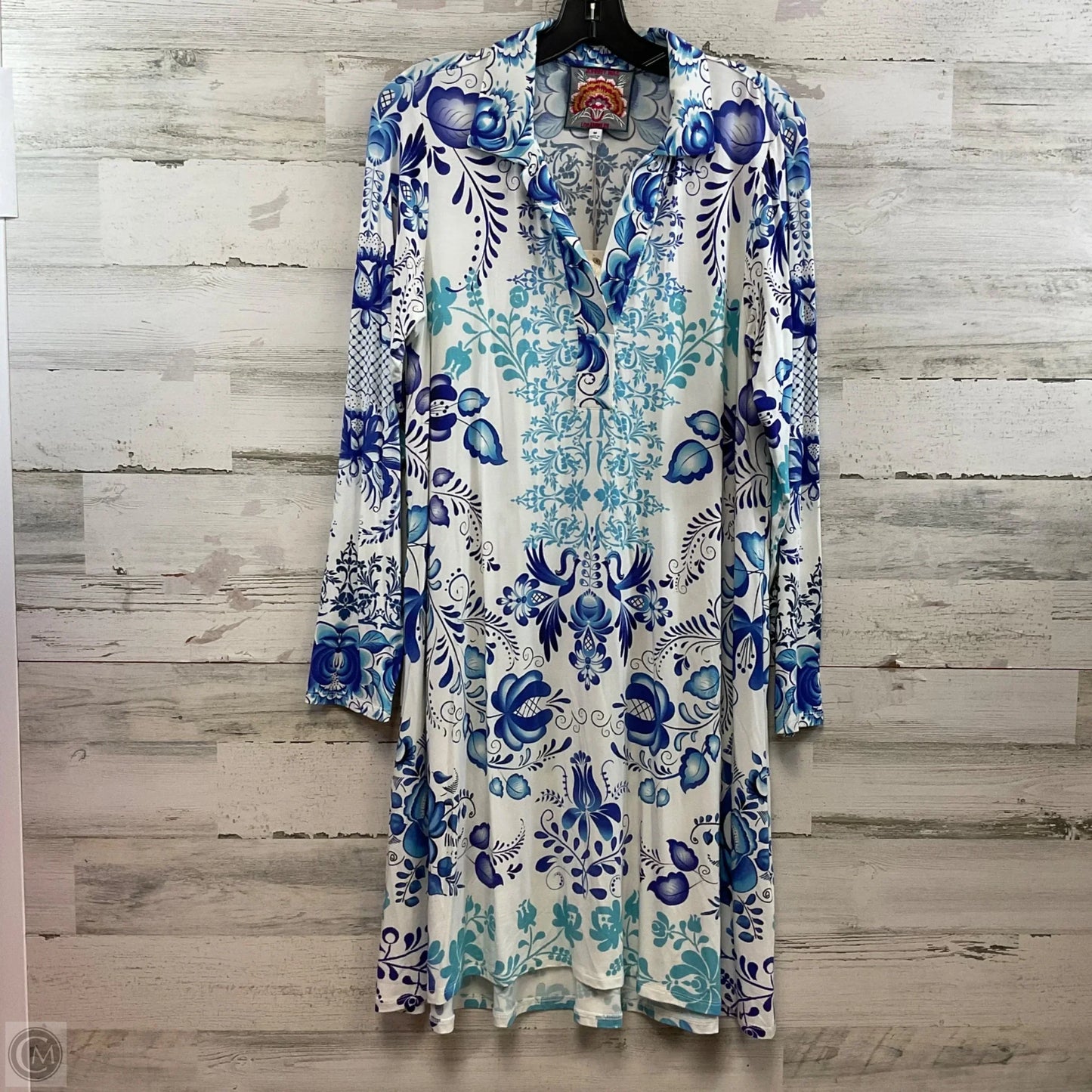 Dress Casual Short By Johnny Was In Blue, Size: M