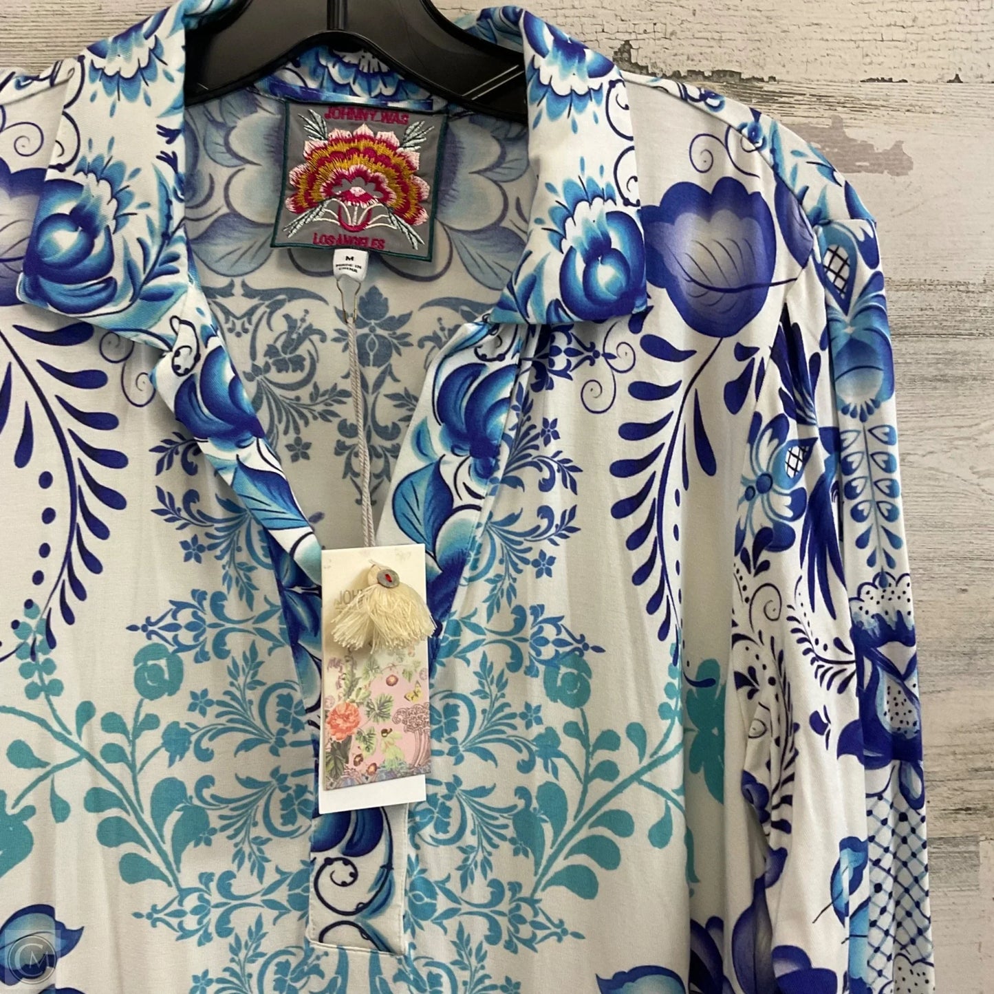 Dress Casual Short By Johnny Was In Blue, Size: M