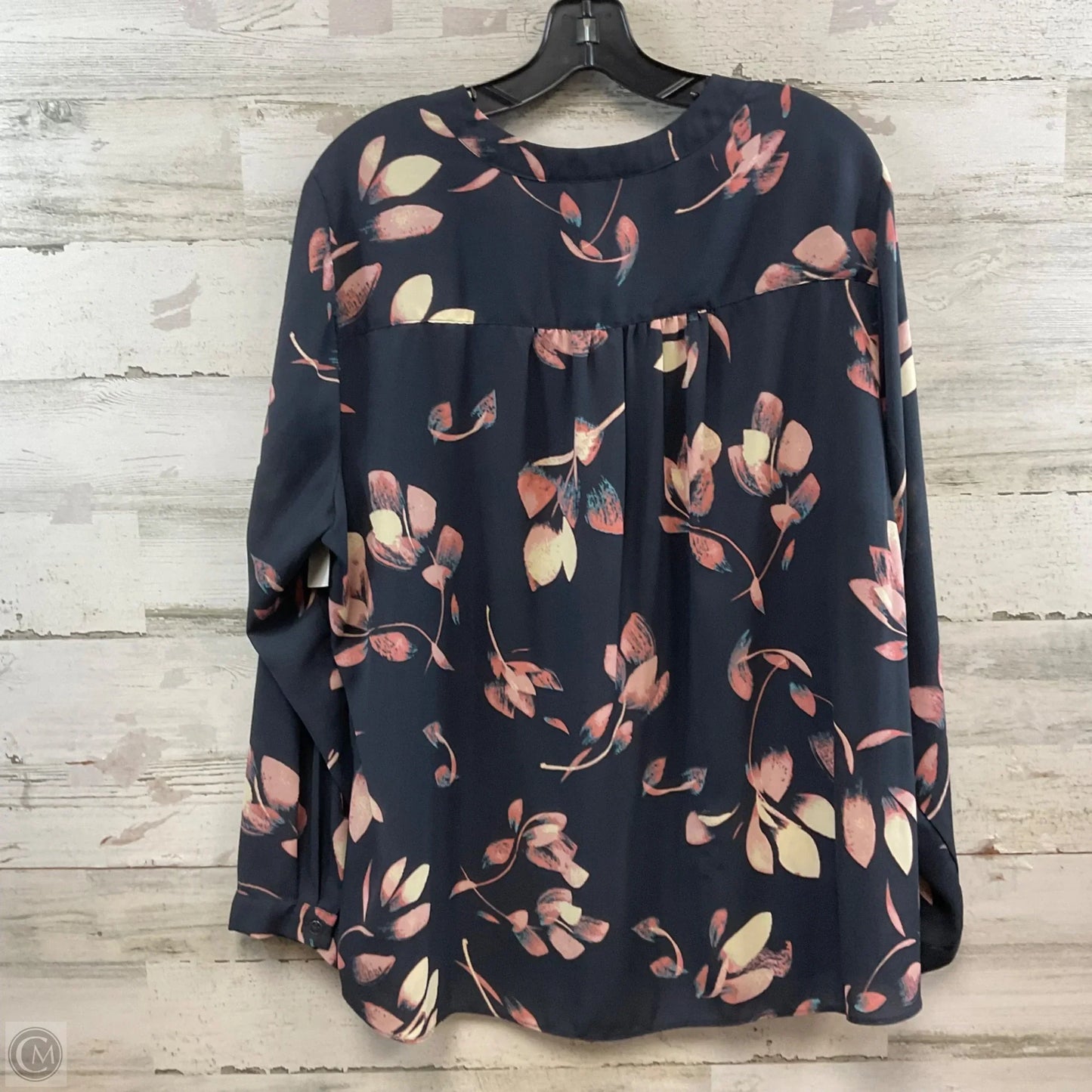 Top Long Sleeve By Zac And Rachel In Grey, Size: 2x