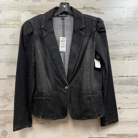 Jacket Denim By Inc In Black Denim, Size: L