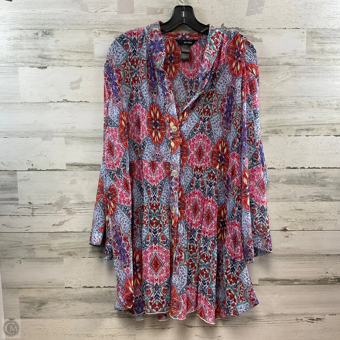 Top Long Sleeve By Ali Miles In Pink, Size: 2x