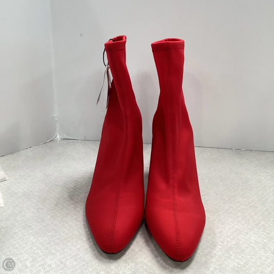 Boots Ankle Heels By Zara In Red, Size: 9