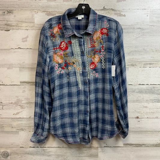 Top Long Sleeve By Sundance In Blue, Size: M