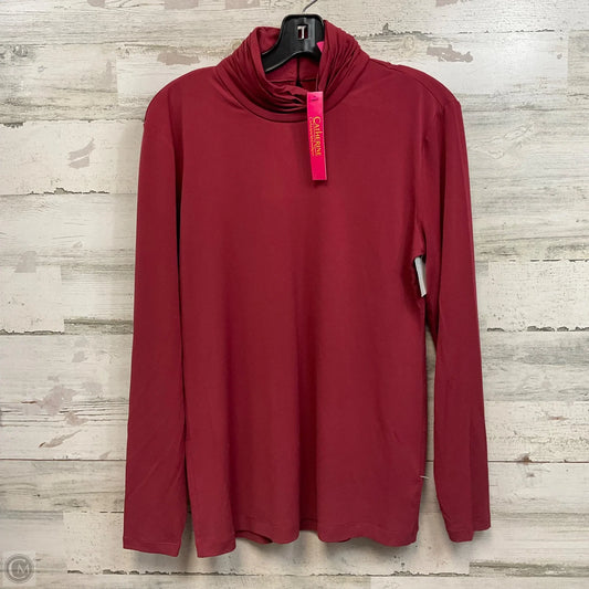 Top Long Sleeve Basic By Catherine Malandrino In Red, Size: L