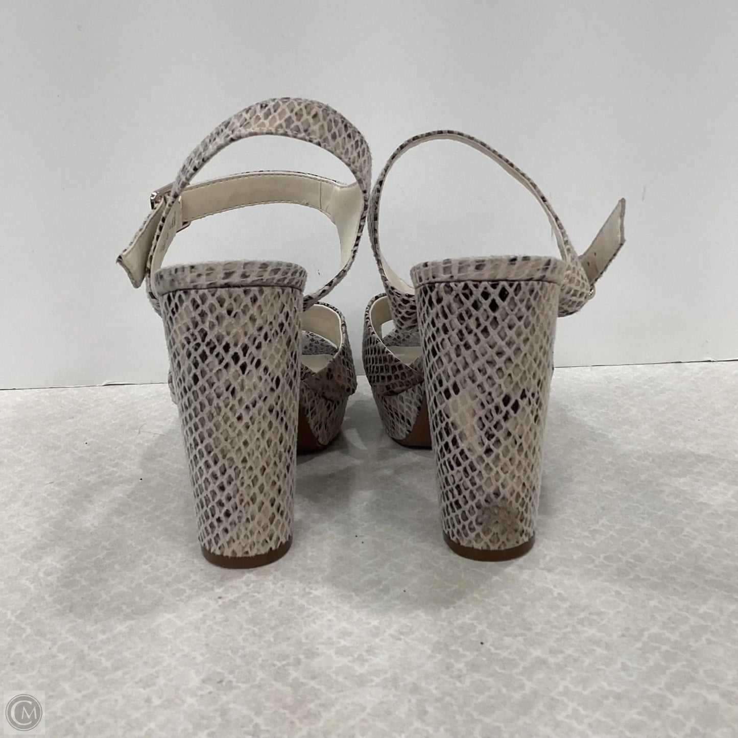 Sandals Heels Block By Anne Klein In Animal Print, Size: 7.5