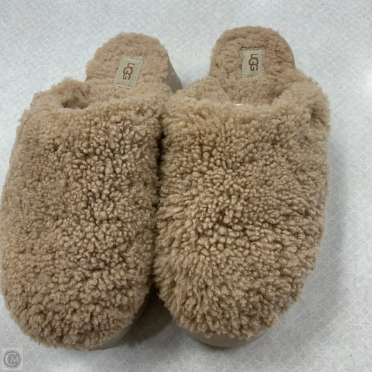 Slippers Designer By Ugg In Brown, Size: 10