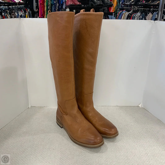 Boots Knee Flats By Franco Sarto In Brown, Size: 11