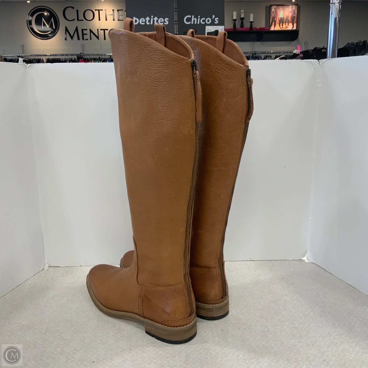 Boots Knee Flats By Franco Sarto In Brown, Size: 11
