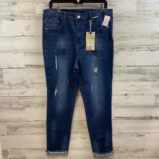 Jeans Straight By Denim Couture In Blue Denim, Size: Xl