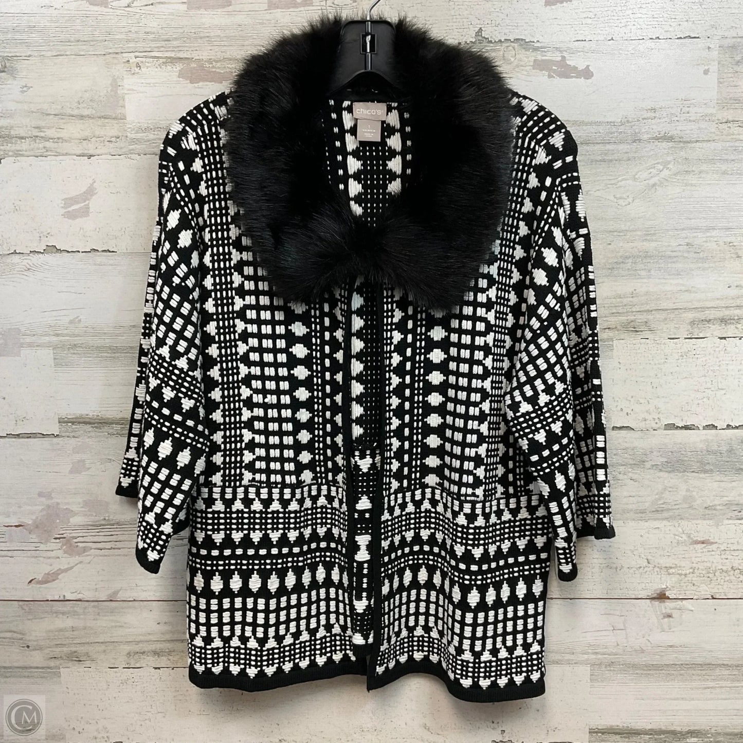 Sweater Cardigan By Chicos In Black, Size: M