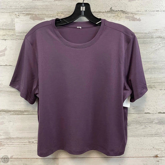 Athletic Top Short Sleeve By Lululemon In Purple, Size: S