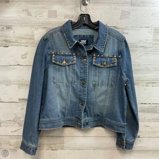 Jacket Denim By Frye In Blue Denim, Size: M
