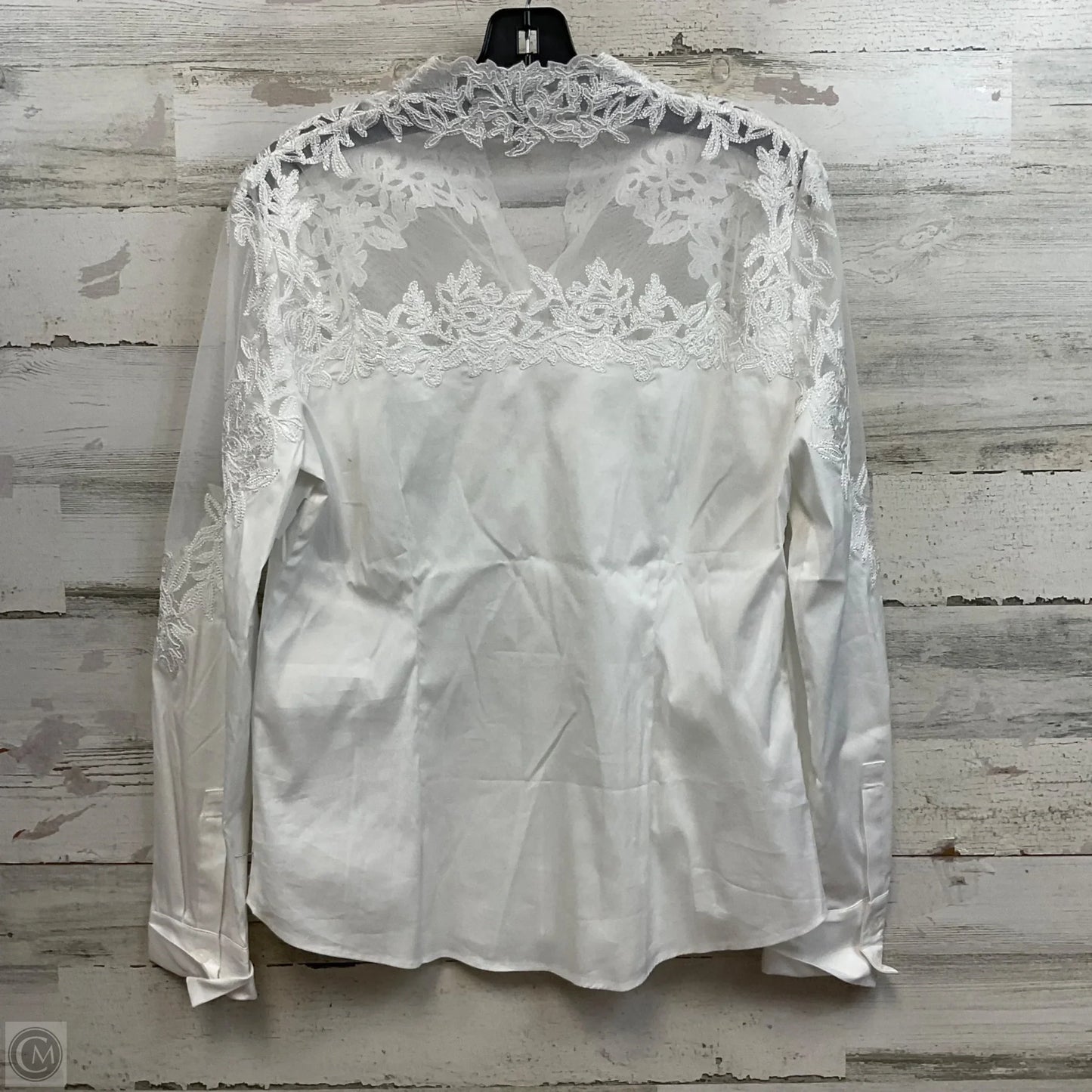 Blouse Long Sleeve By White House Black Market In White, Size: S