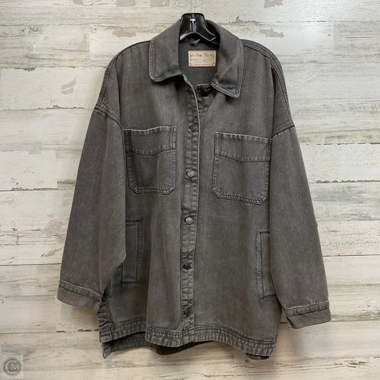 Jacket Shirt By We The Free In Black Denim, Size: S