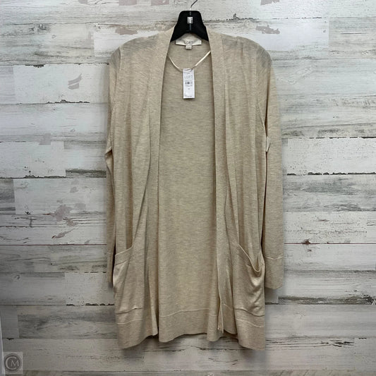 Sweater Cardigan By Loft In Beige, Size: M